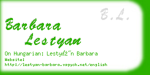 barbara lestyan business card